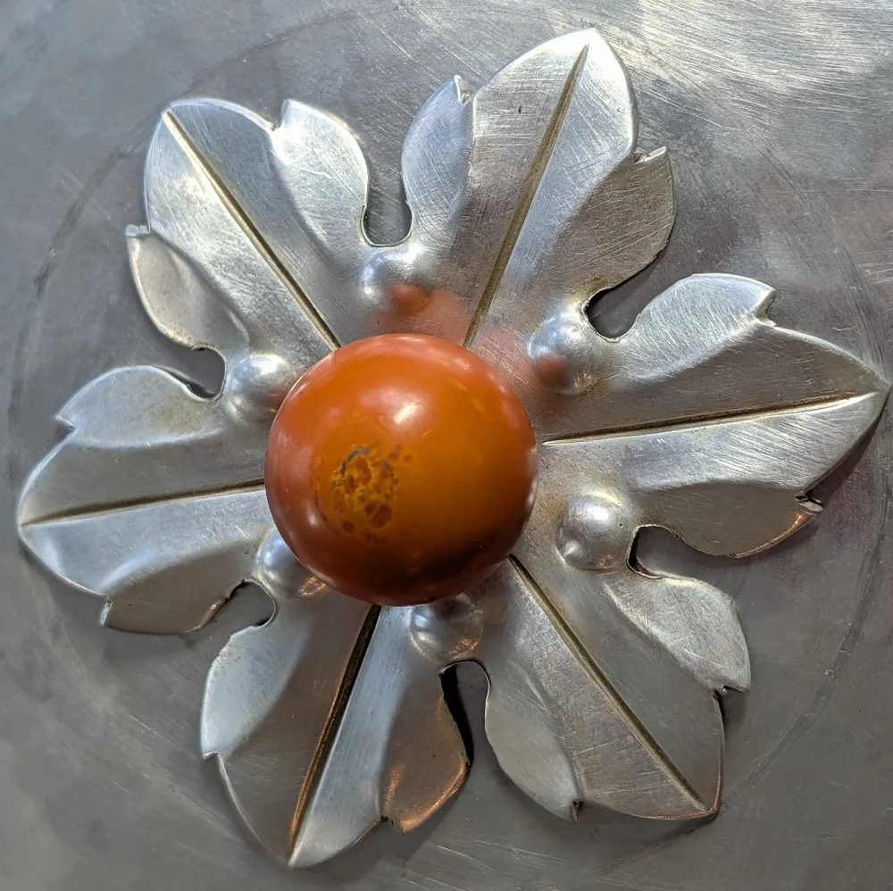 Vintage Hammered Aluminum Serving Bowl by J Braun